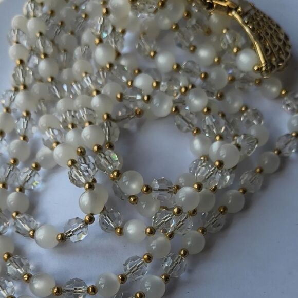 Vintage 1950s Napier 5 Strand Necklace - Picture 4 of 4